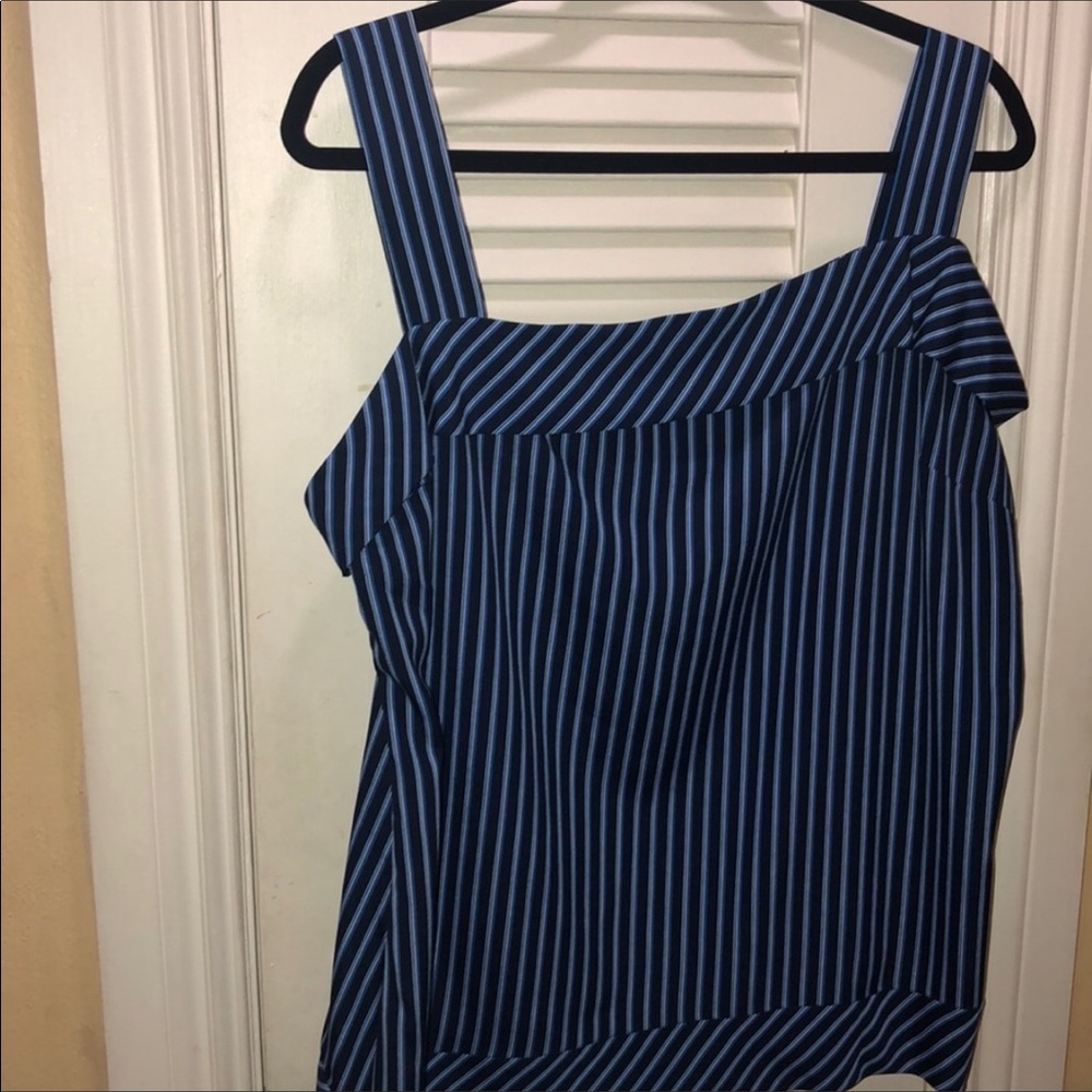 NWT Banana Republic XL blue stripe tank